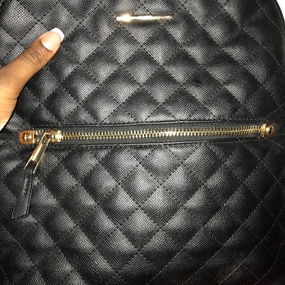 Black Faux Leather medium backpack - Picture 2 of 3